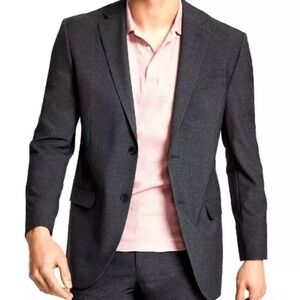 DKNY Duran Mens Modern Fit Stretch Charcoal Blazer Suit Jacket Sport Coat 38 Reg